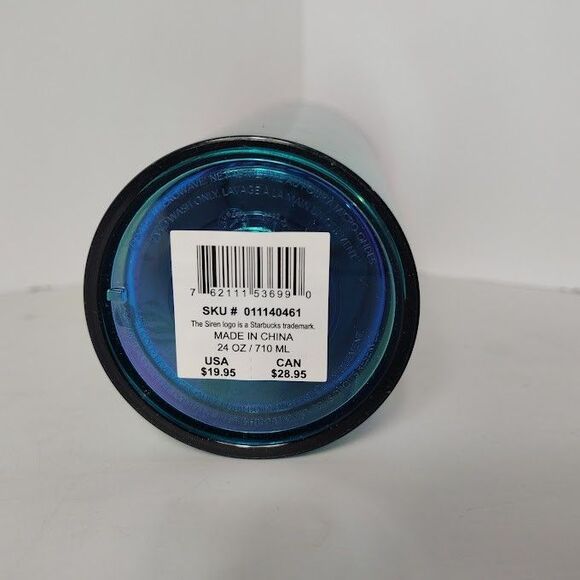 Starbucks Mermaid Siren Iridescent Purple Green Tumbler 24 oz Cold Cup - Picture 3 of 3
